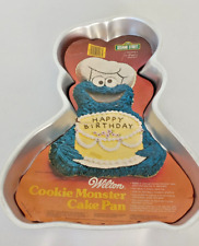 1982 Cookie Monster 2105-4927 & 1991 Wilton Special Delivery Bunny Pan 2105-9001 picture