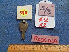 1946-1948 Rock-ola Key for 5/8 inch lock - Bell Lock 63 RO 90 picture