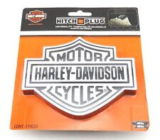 Harley Davidson Brushed Aluminum Trailer Hitch Plug Cover Universal Receiver picture