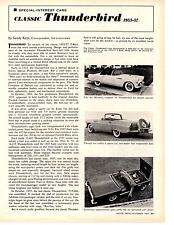 1955-1957 FORD THUNDERBIRD ~ ORIGINAL SPECIAL-INTEREST CARS ARTICLE FROM 1964 picture