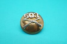 WWII 503rd Airborne Infantry Regiment Enlisted Collar Disc CURVED/DOMED STYLE picture