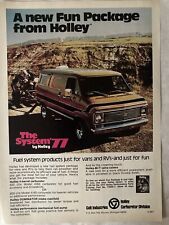1977 Holley The System '77 Print Ad Intake Carburator Fuel Pump Chevy Van picture