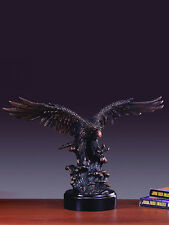 Large Eagle Open Wing 20 x 12.5 Beautiful Bronze Statue / Sculpture Brand New picture