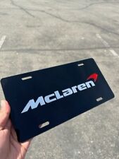 McLaren Black Mirror Acrylic License Plate Including Mounting Hardware picture