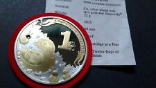  US 2013 AMERICAN MINT A Partridge in a Pear CU, Silver plated with spot Gold picture