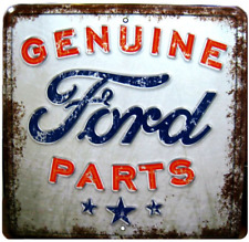 Genuine Ford Parts Vintage Style Embossed Metal Signs Man Cave Garage Decor picture