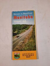 Vintage 1964 1965 manitoba Official State Highway  Department Road Map Winnipeg picture