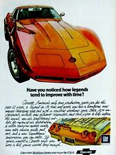 1974 Chevrolet Corvette Legends Tend To Improve in Time Original Print 8.5 x 11