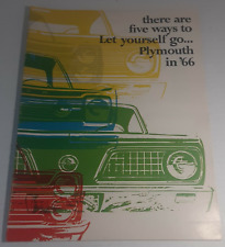 1966 Plymouth Car Sales Brochure  Barracuda Belvedere Fury VIP Valiant fc4  picture