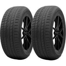 (QTY 2) 235/55R19 Continental Cross Contact UHP 105W XL Black Wall Tires picture