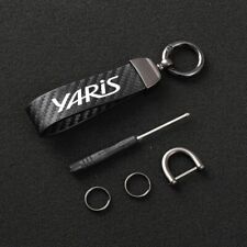 Carbon Fiber Keychain For Toyota Yaris 2004 2008 2018 Car Motorcycle Key Pendant picture