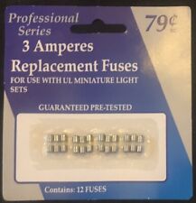 12 Fuses-Professional Series Replacement Fuses-3 Amperes-Pre-Tested picture
