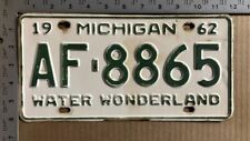1962 1963 1964 Michigan license plate AF-8865 YOM DMV Wayne Ford Chevy 12666 picture
