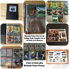 Nintendo Power Star Fox 64 Trading Cards Complete Set of 10 Cards Lot & Bonuses picture
