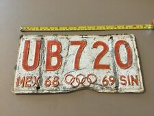 MEX 68 (olympic rings)  69 SIN-License Plate- Expired - Man Cave - Arts & Crafts picture