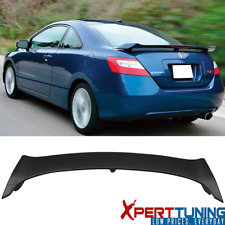 Fits 06-11 Honda Civic Coupe Rear Trunk Spoiler W/Brake LED Light ABS Unpainted picture