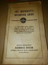 Oldsmobile The Motorist's Operating Guide Handbook A Handbook For Oldsmobile  picture