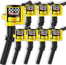 High Performance Pack of 8 Curved Boot - Upgrade 15% More Energy Ignition Coil C picture