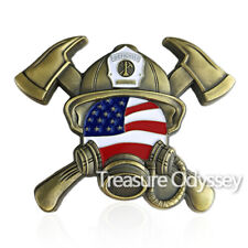 Firefighter Challenge Coin Gas Mask Featured Fireman's Prayer Collectible Coin picture