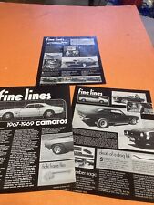 1967-69 CHEVROLET CAMARO FINE BODY LINES ORIGINAL BIO ARTICLE GREAT INFO picture