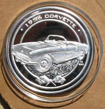 1956 CHEVROLET CORVETTE FROSTED PROOF MEDAL IN IT'S ORIGINAL CASE #AA372 picture
