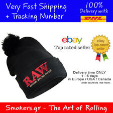 1x ORIGINAL - OFFICIAL RAW Knit Winter Beanie Hat Black - Cones Rolling Papers picture