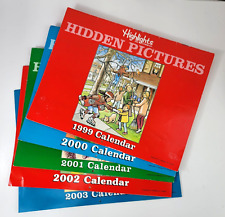 5 Vintage Highlights for Children Calendar Hidden Pictures 1999-2003 Coloring picture