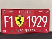 Enzo Ferrari Car  US Aluminum License Plate Collectors Tribute Memorabilia F1 picture