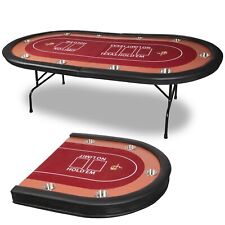 VILOBOS 10 Players Folding Poker Table Casino Texas Holdem Party Card Play 91 in picture