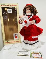 Vintage 1990’s Animated Telco Motionettes Christmas Girl With Baby, Works Great picture