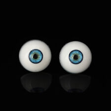 1Pair Realistic Acrylic Eyeball 33mm(Blue)Half Round Fake Eyes for Art Doll Prop picture