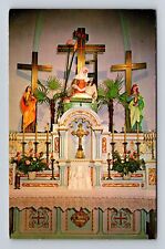 Bellevue OH-Ohio, Main Altar, Sorrowful Mother Shrine, Vintage c1965 Postcard picture