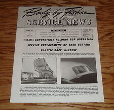 1949-1954 Chevrolet Body by Fisher Service News Vol 10 Number 1 Convertible Top picture