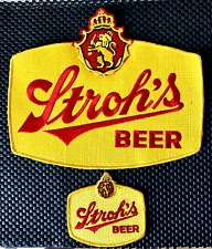 LOT OF 2 STROH'S BEER SEW ON ONLY PATCHES 9 1/2