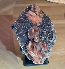 Exquisite Black Amethyst Galaxy Crystal with Hematite Formations picture