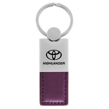 Toyota Highlander Keychain & Keyring - Duo Premium Purple Leather & Metal Fob picture