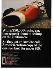 Autolite Ignition Coil Print Ad 1967 $50,000 Indianapolis 500 Racing Car picture