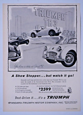 1956 Triumph TR 3 Convertible Coupes Vintage Original Print Ad 8.5 x 11