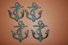 (4) Antiqued Bronze Look Cast Iron Anchor Wall Hooks, 5 3/4 inches, 4 pcs, BL-65 picture