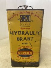 Vintage 1 Gallon GM Genuine Parts Hydraulic Brake Fluid Oil Can picture