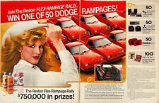 Dodge Rampage Red Truck Sport Pickup Rally Revlon Vtg Magazine Print Ad 1982 picture