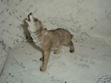GRAY WOLF RESIN FIGURINE STANDING HOWLING  6