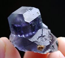 16g  Natural Rare Cube Purple Fluorite Cluster Mineral Specimen/Fujian  China picture