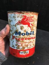 Vintage 1970 Mobil Freezone  Anti Freeze Cardboard 1 Qt Can Full Unopened picture