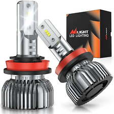 Nilight H11/H9/H8 LED Headlight Bulbs E20 Series 50W 10000LM 6000K IP67 | 2 picture