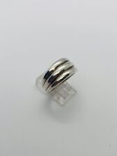 SIZE 10 5.6g 925 STERLING SILVER WIDE MULTI RIBBED BAND STAMPED FINE RING picture
