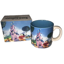 NOS vintage Disney Ceramic ￼Mug W/ Box Euro Disney Mickey And Castle Fun picture