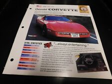 1984-1996 Chevrolet Corvette Spec Sheet Brochure Photo Poster 95 94 93 92 91 90 picture