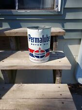 Vintage Standard Permalube Motor Oil Can 5 Quart picture