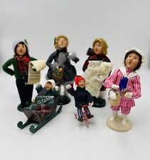 Byers Choice 6 Piece Christmas CAROLERS LOT 1994, 1995, 1998 & 2001. 1 is signed picture